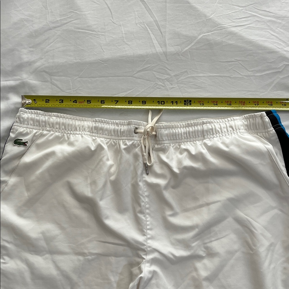 Lacoste White Joggers with Blue and Black Stripes - Picture 5 of 13